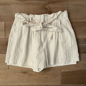Lulu's Striped Tie Belted Shorts